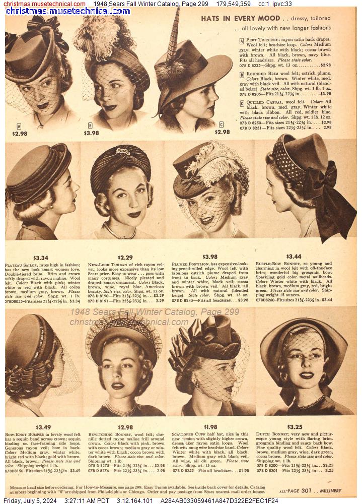 1948 Sears Fall Winter Catalog, Page 299