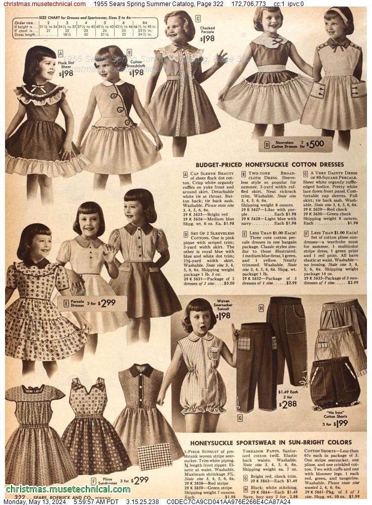 1955 Sears Spring Summer Catalog, Page 322
