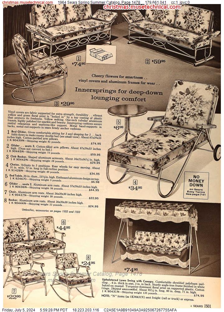 1964 Sears Spring Summer Catalog, Page 1478