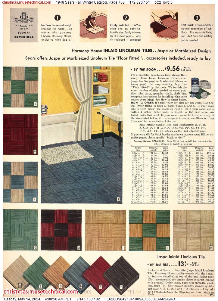 1948 Sears Fall Winter Catalog, Page 768