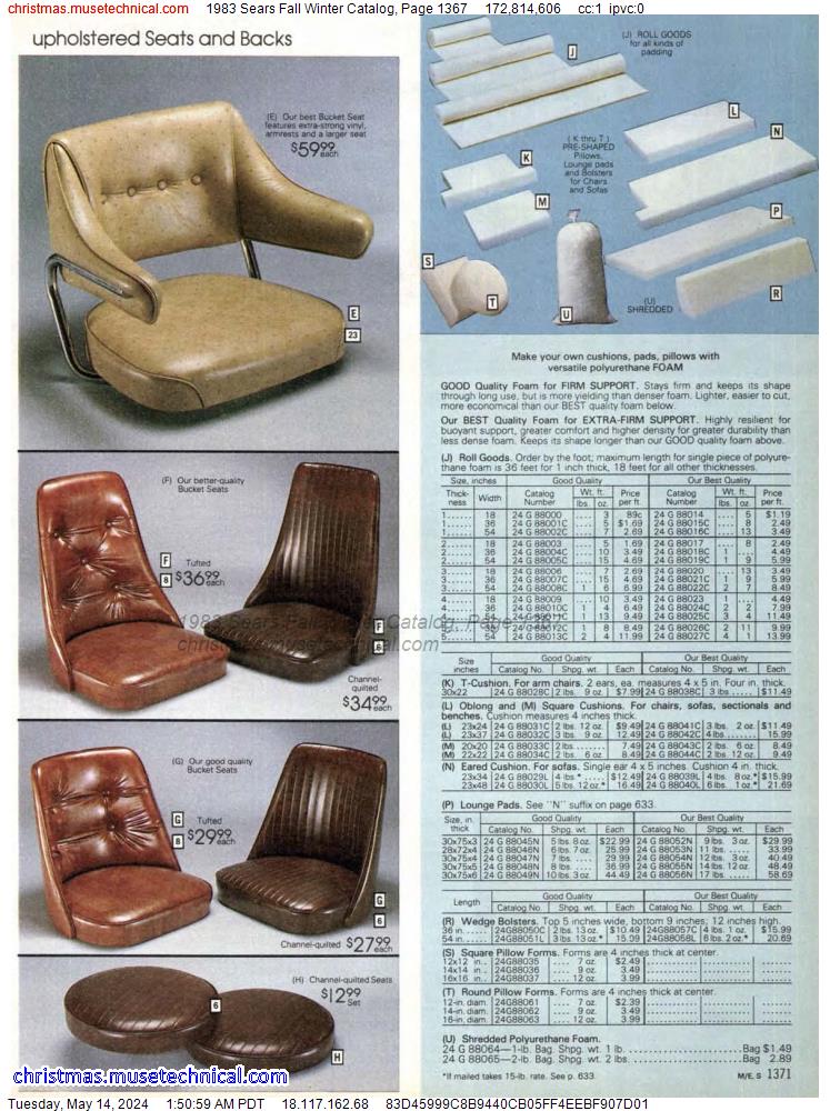 1983 Sears Fall Winter Catalog, Page 1367