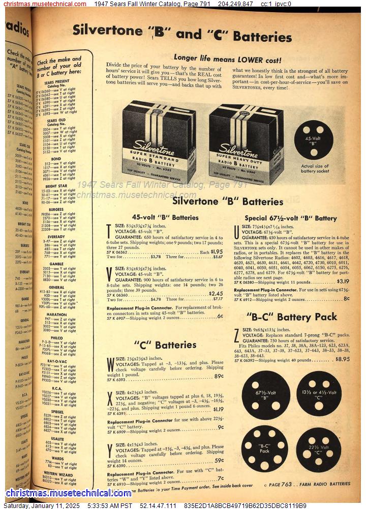 1947 Sears Fall Winter Catalog, Page 791