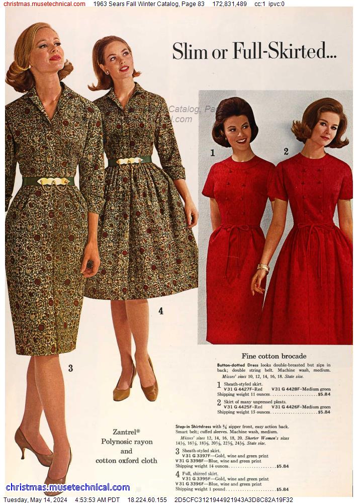 1963 Sears Fall Winter Catalog, Page 83