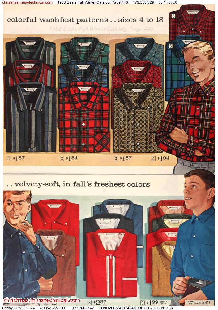 1963 Sears Fall Winter Catalog, Page 440