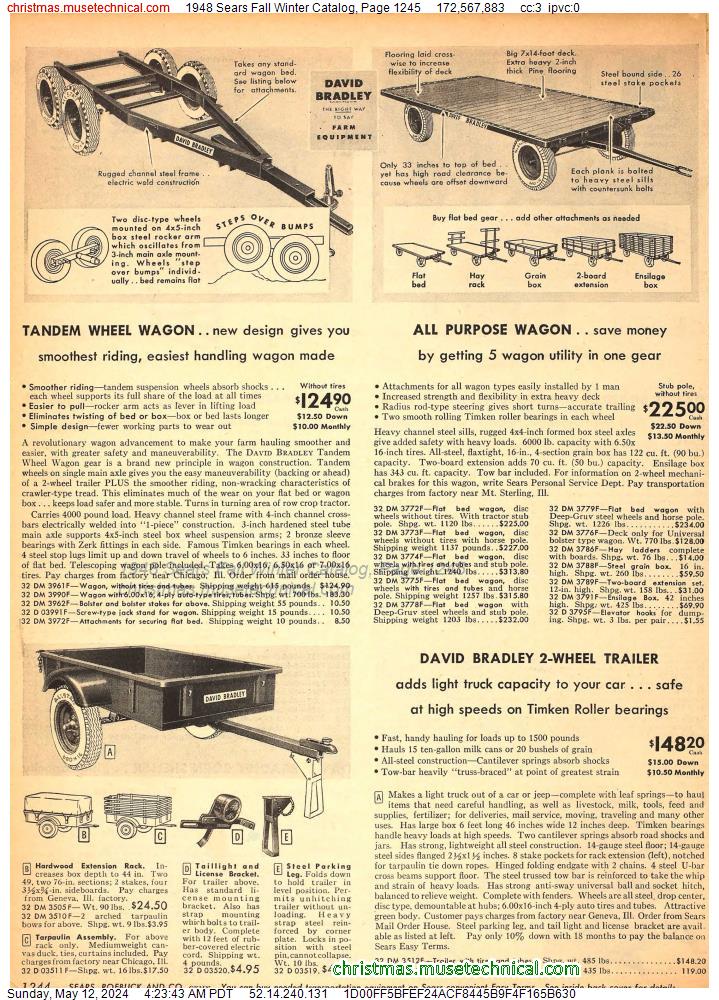 1948 Sears Fall Winter Catalog, Page 1245