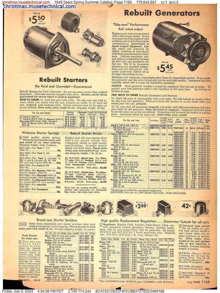 1946 Sears Spring Summer Catalog, Page 1195