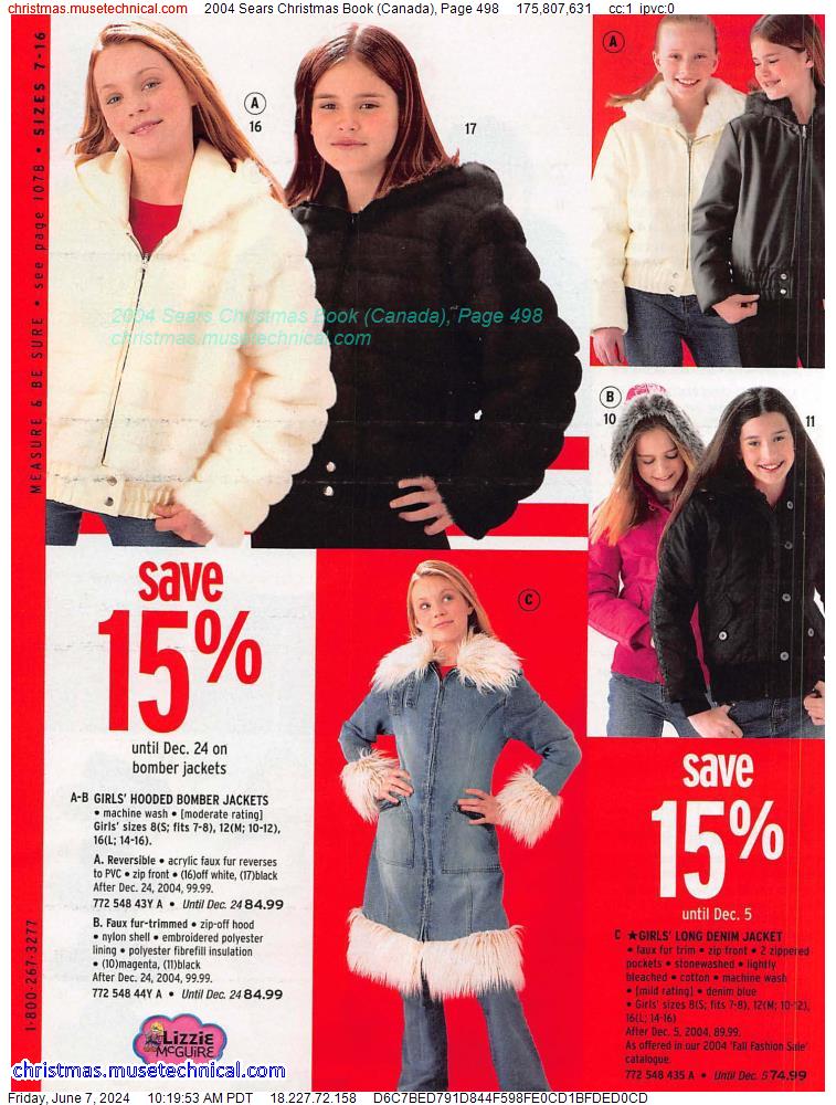 2004 Sears Christmas Book (Canada), Page 498