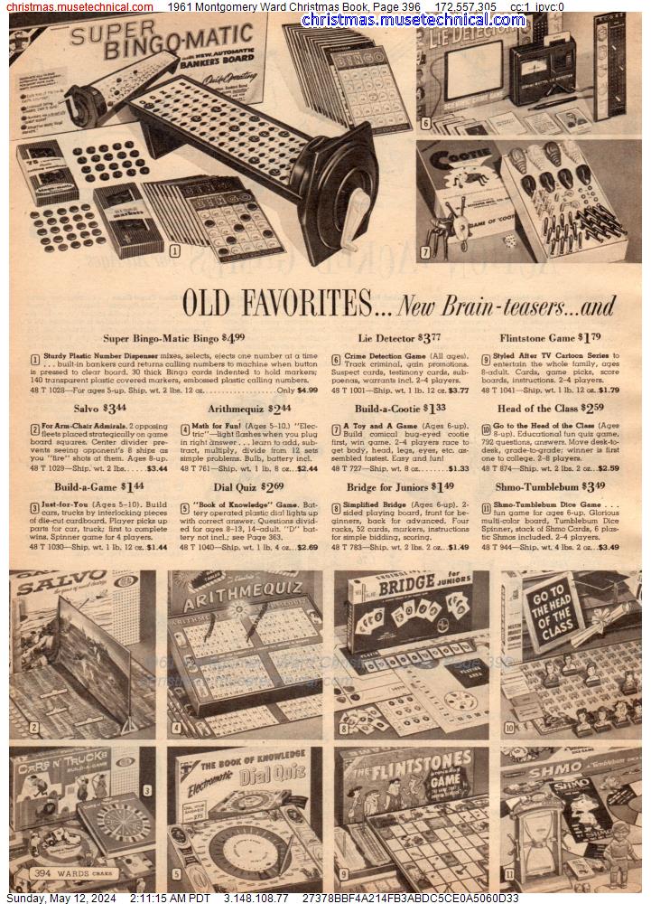 1961 Montgomery Ward Christmas Book, Page 396
