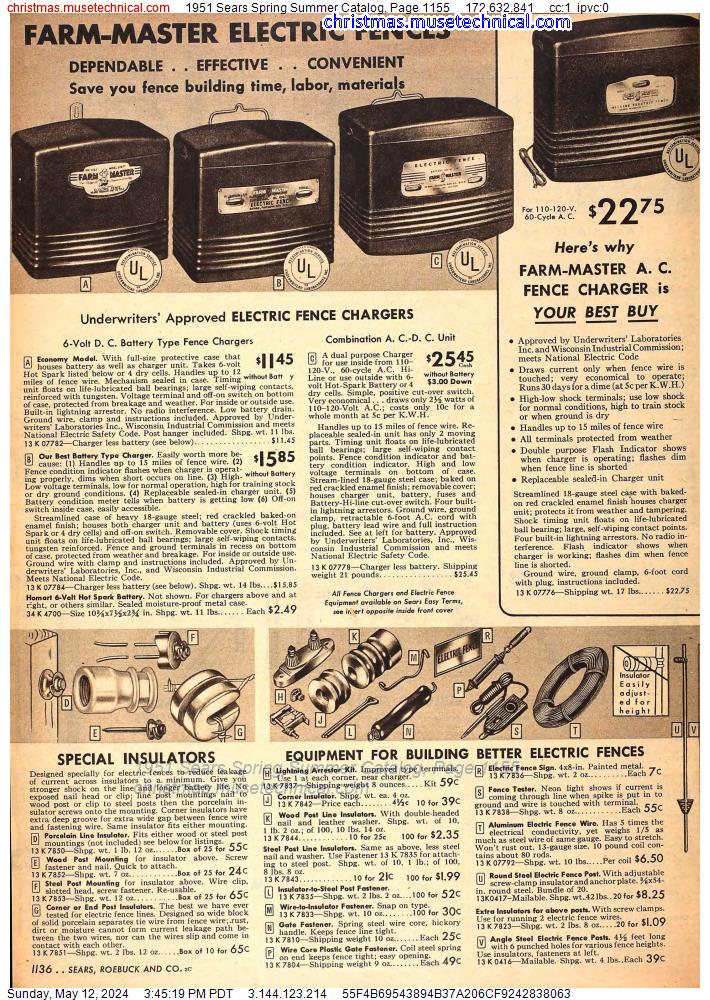 1951 Sears Spring Summer Catalog, Page 1155