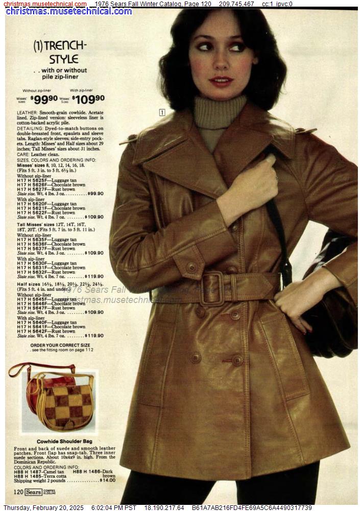 1976 Sears Fall Winter Catalog, Page 120