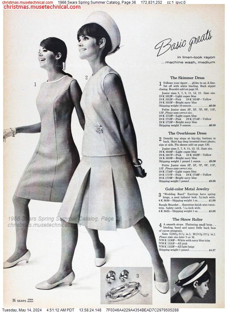 1966 Sears Spring Summer Catalog, Page 36
