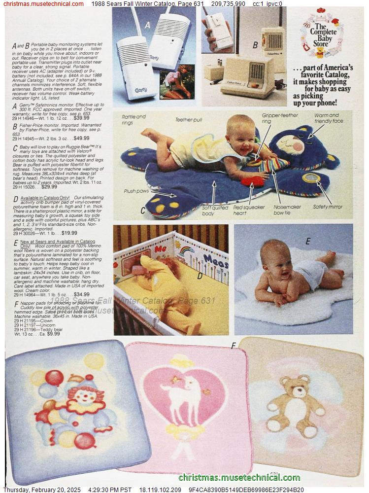 1988 Sears Fall Winter Catalog, Page 631