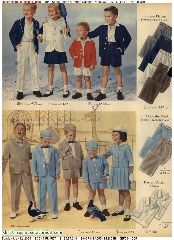 1959 Sears Spring Summer Catalog, Page 356