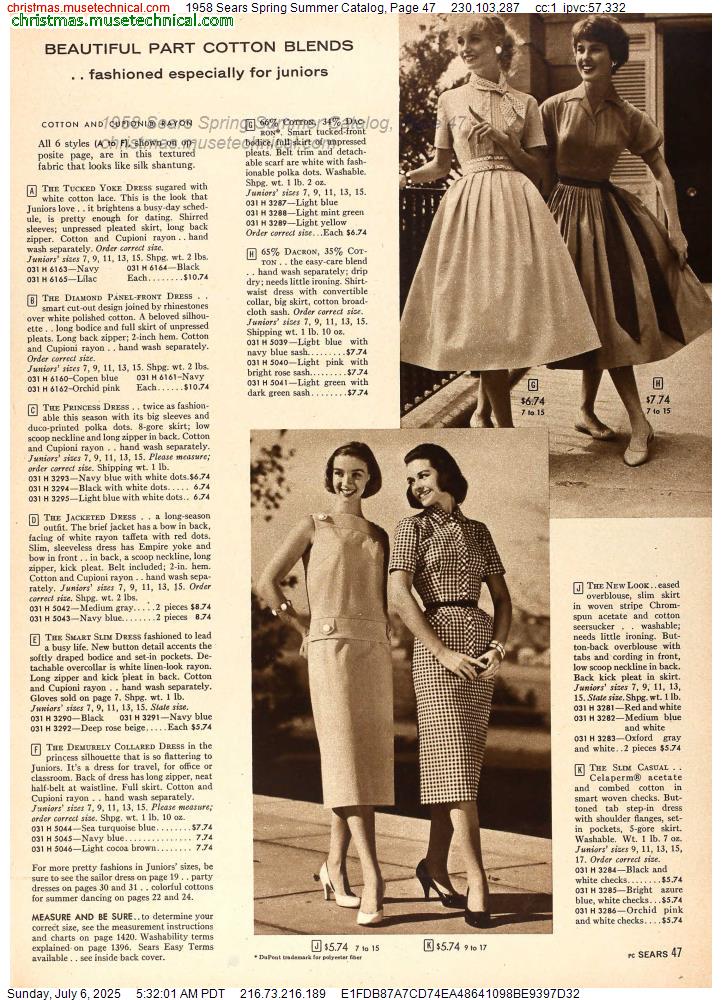 1958 Sears Spring Summer Catalog, Page 47