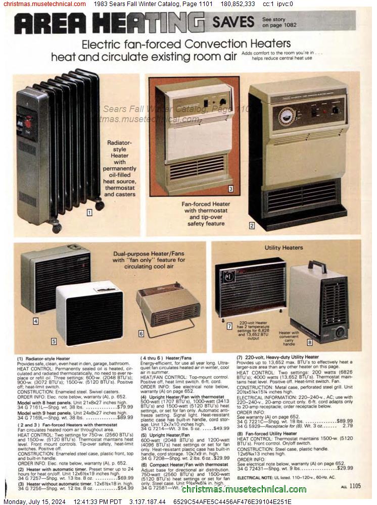 1983 Sears Fall Winter Catalog, Page 1101