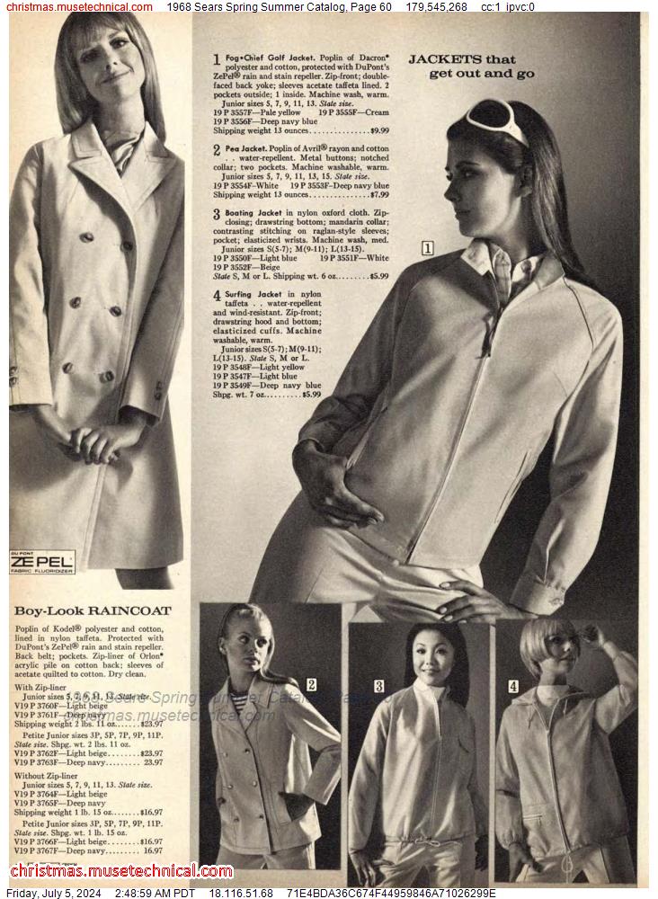 1968 Sears Spring Summer Catalog, Page 60