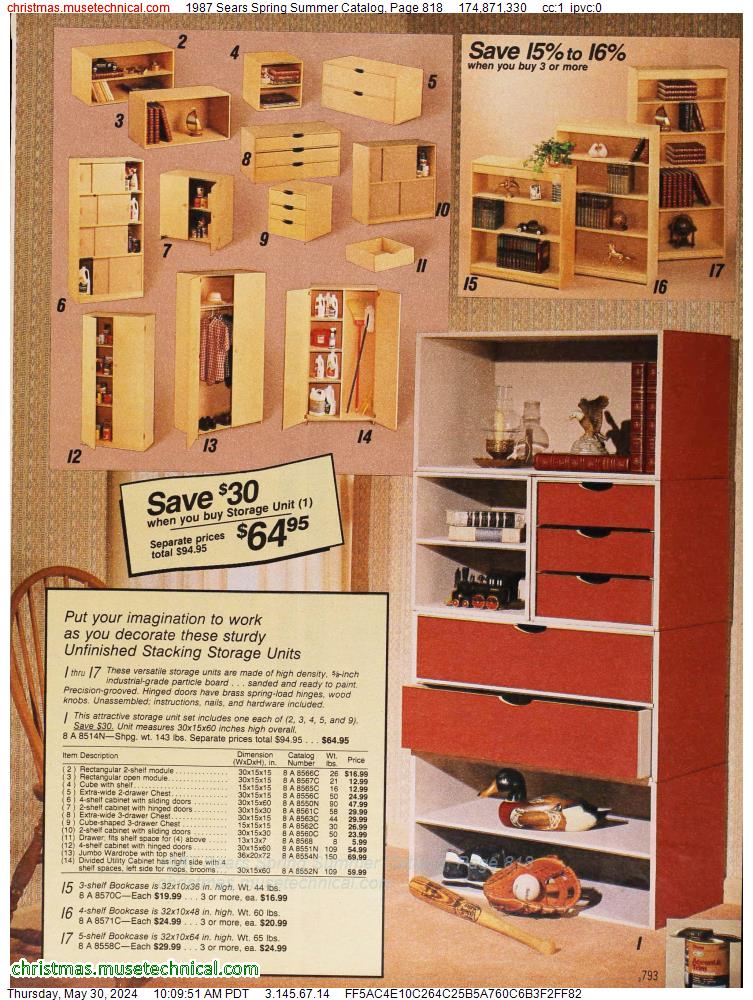1987 Sears Spring Summer Catalog, Page 818