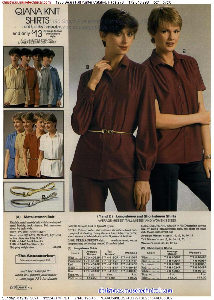 1980 Sears Fall Winter Catalog, Page 270