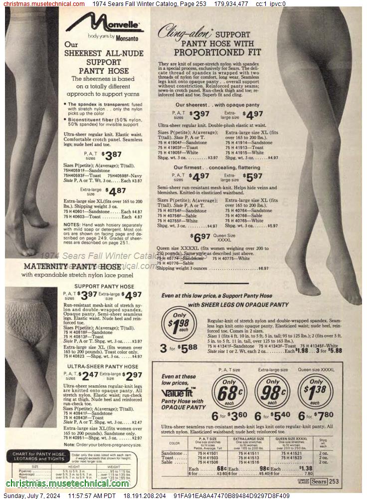 1974 Sears Fall Winter Catalog, Page 253