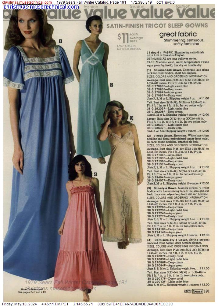 1979 Sears Fall Winter Catalog, Page 191