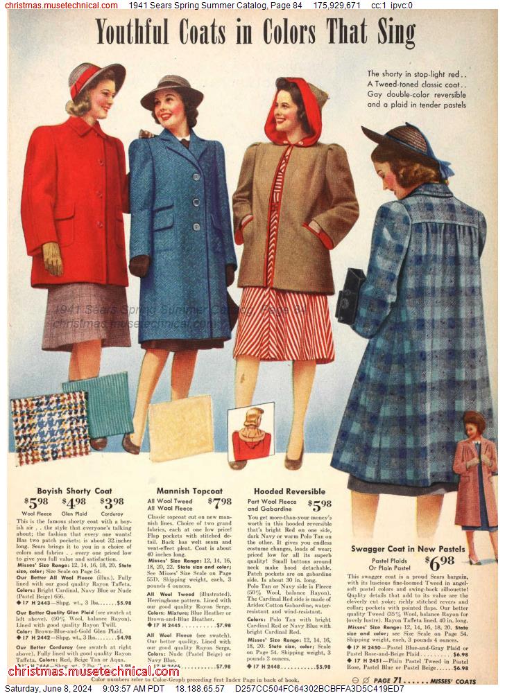 1941 Sears Spring Summer Catalog, Page 84