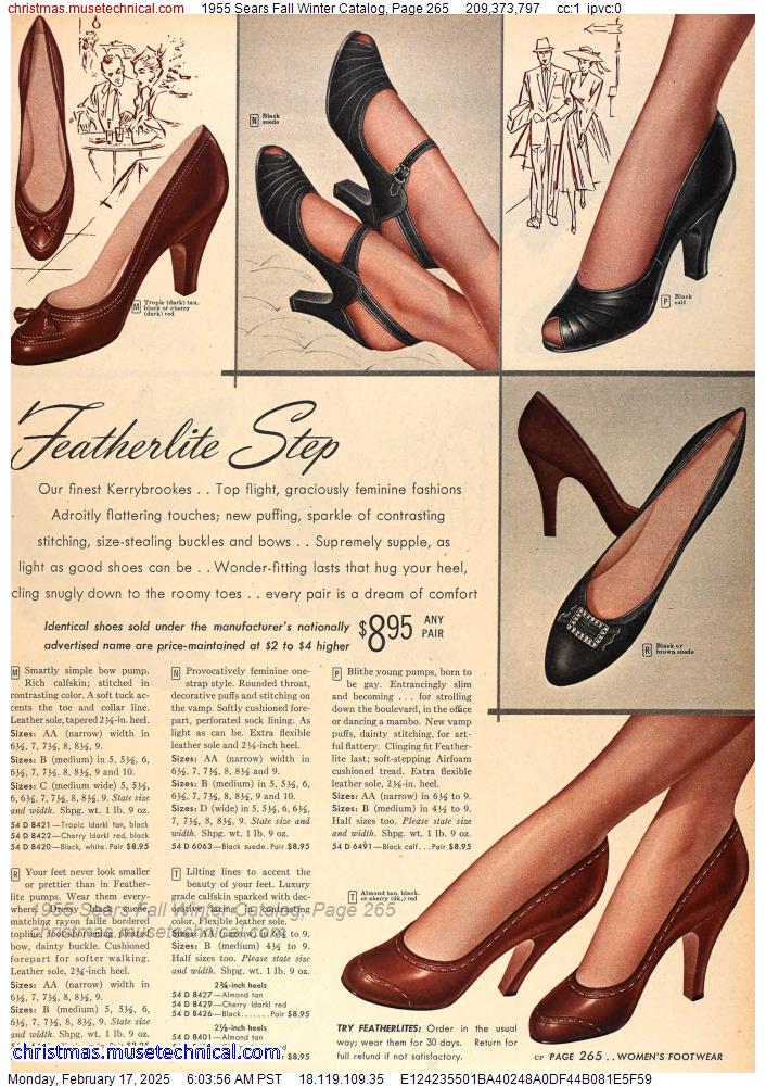 1955 Sears Fall Winter Catalog, Page 265