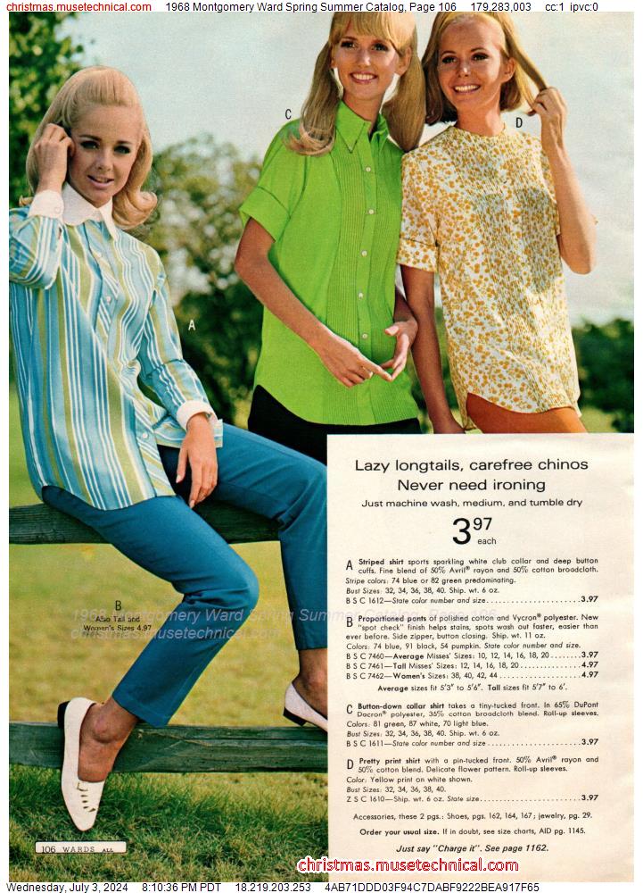 1968 Montgomery Ward Spring Summer Catalog, Page 106