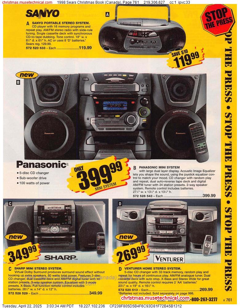 1998 Sears Christmas Book (Canada), Page 761