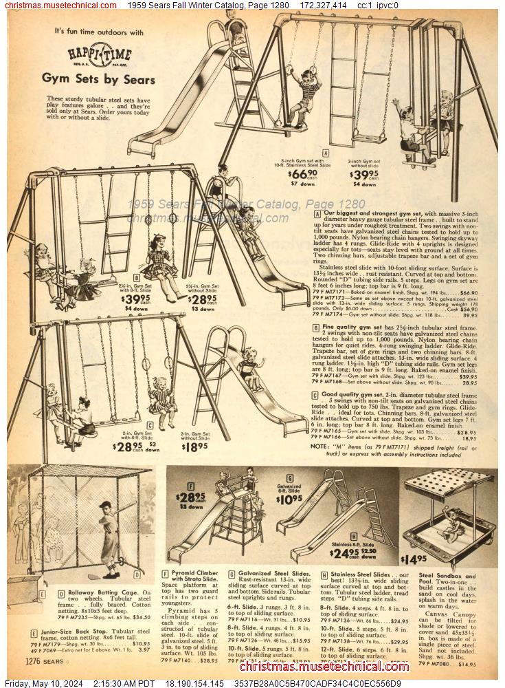 1959 Sears Fall Winter Catalog, Page 1280