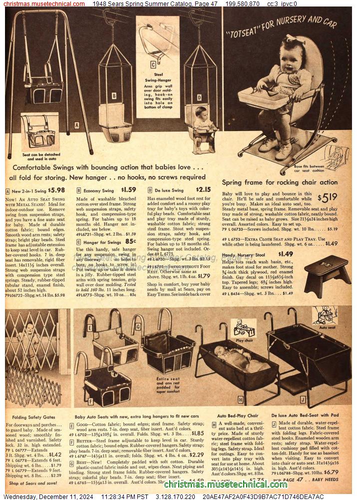 1948 Sears Spring Summer Catalog, Page 47