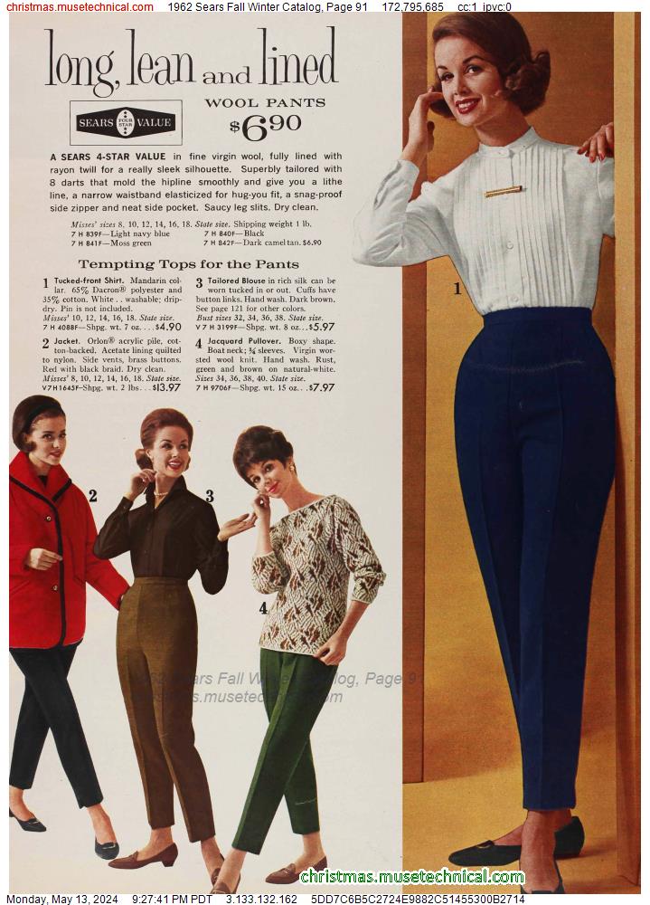 1962 Sears Fall Winter Catalog, Page 91