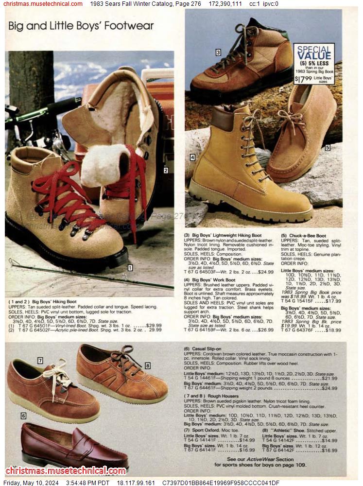 1983 Sears Fall Winter Catalog, Page 276
