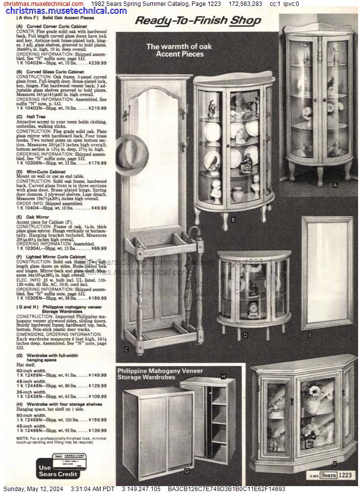 1982 Sears Spring Summer Catalog, Page 1223