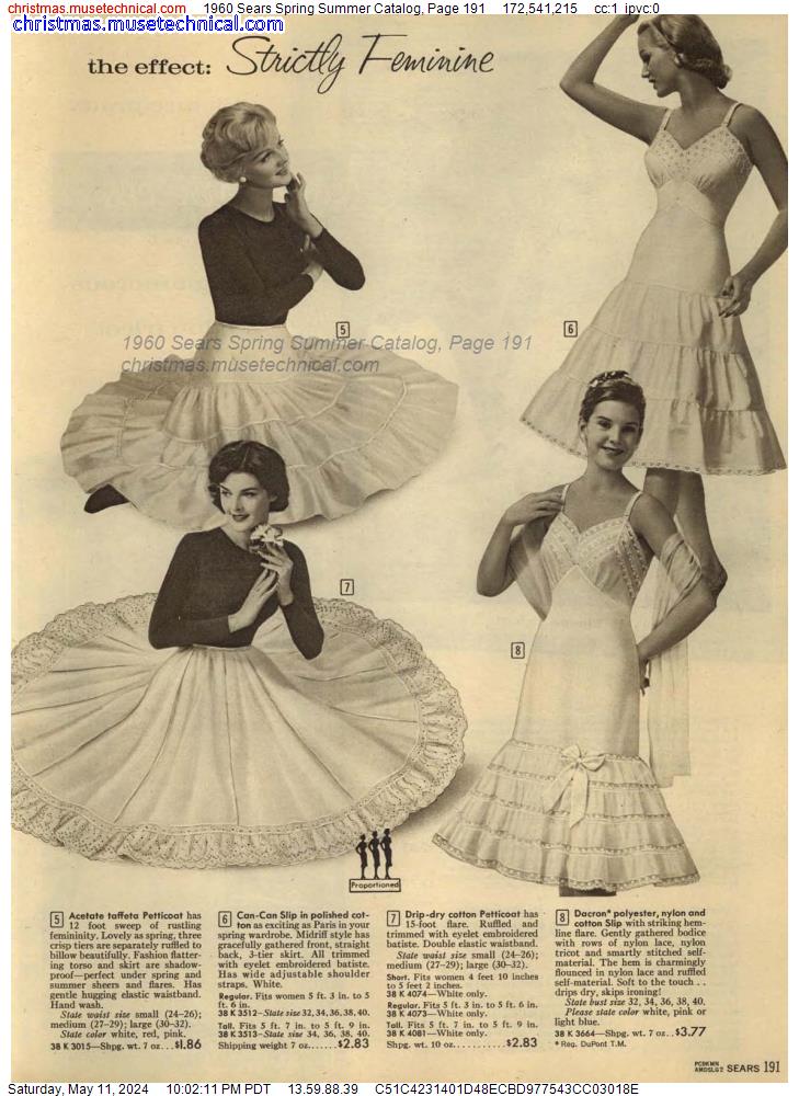 1960 Sears Spring Summer Catalog, Page 191