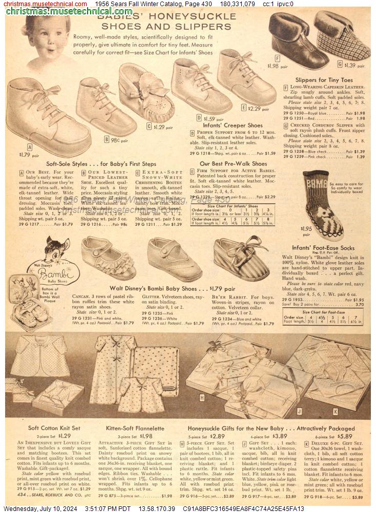1956 Sears Fall Winter Catalog, Page 430