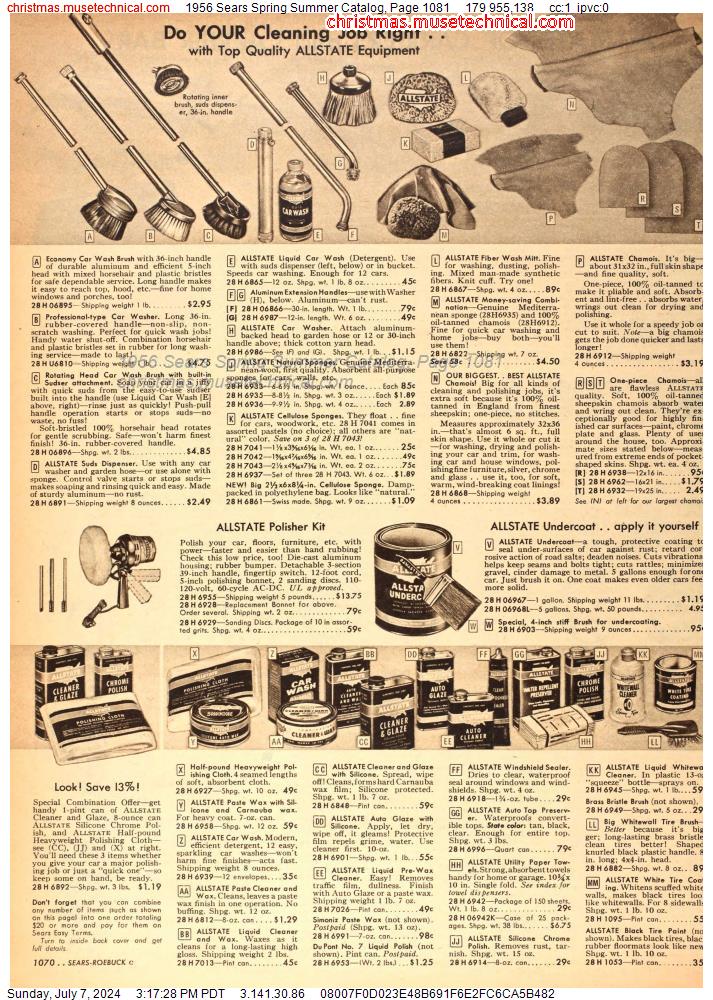 1956 Sears Spring Summer Catalog, Page 1081