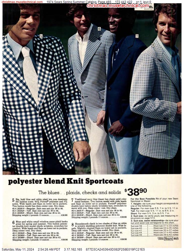 1974 Sears Spring Summer Catalog, Page 465