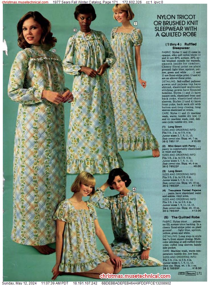 1977 Sears Fall Winter Catalog, Page 171