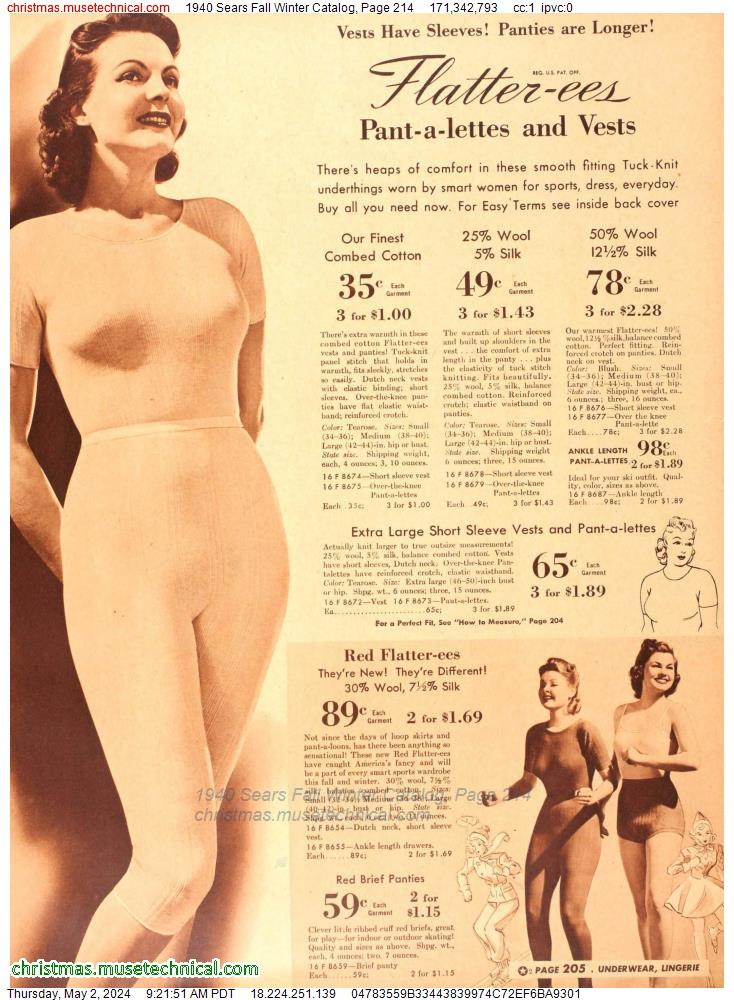 1940 Sears Fall Winter Catalog, Page 214
