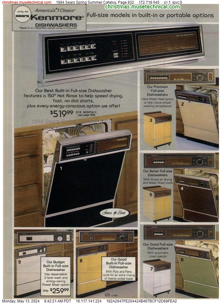 1984 Sears Spring Summer Catalog, Page 832