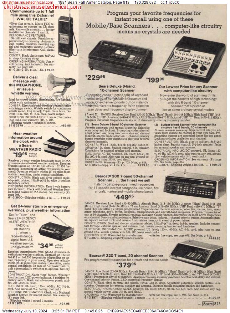 1981 Sears Fall Winter Catalog, Page 813