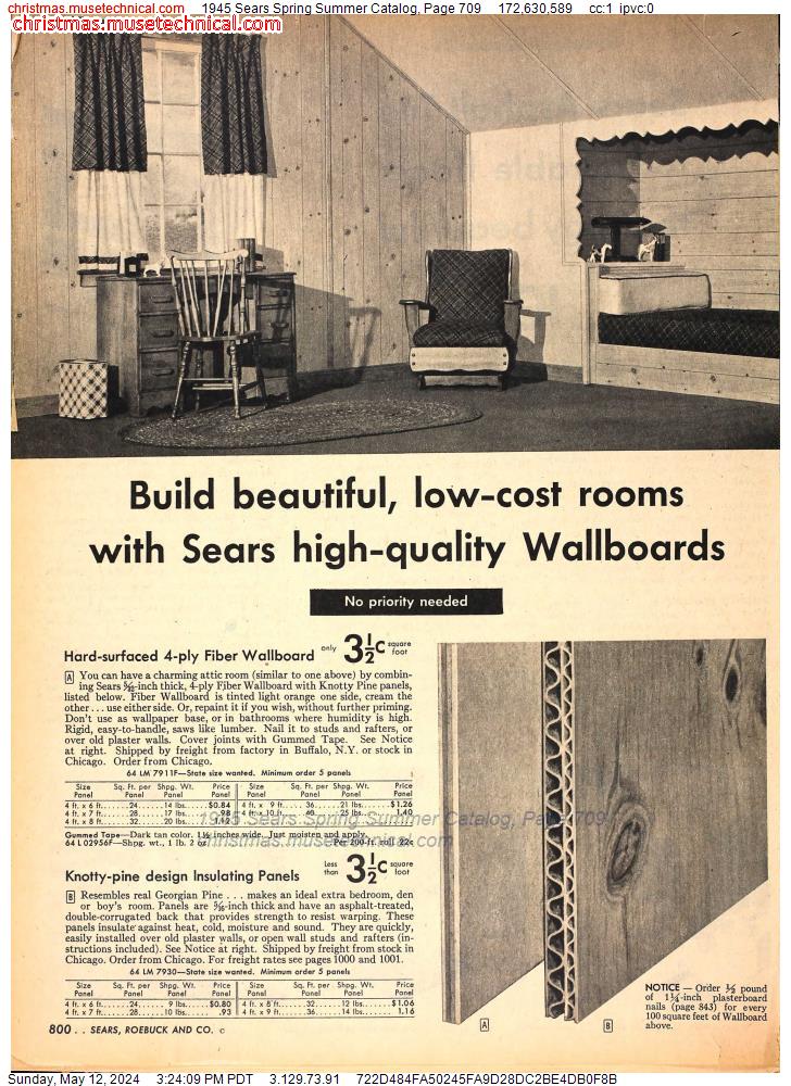 1945 Sears Spring Summer Catalog, Page 709