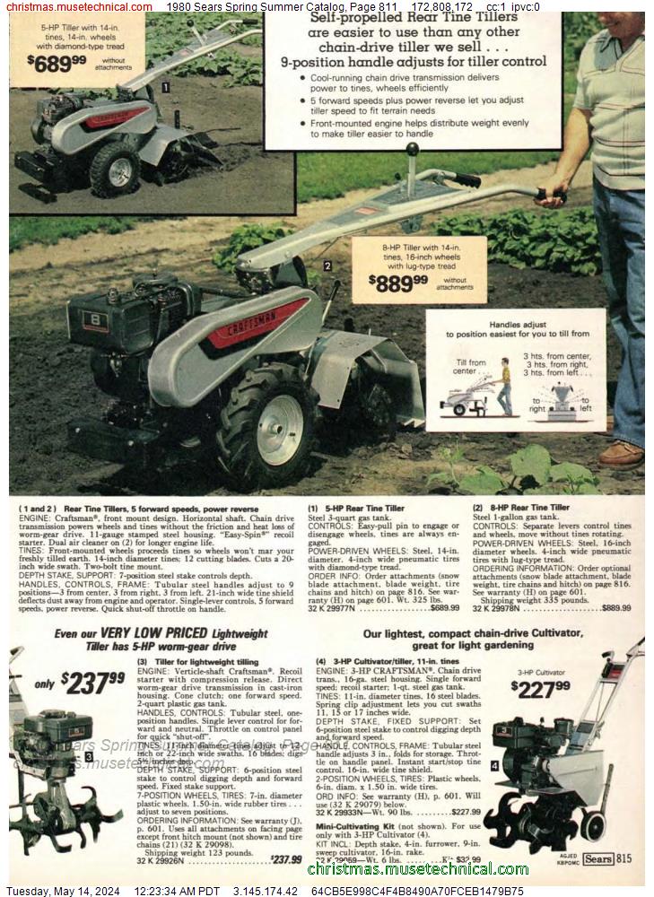 1980 Sears Spring Summer Catalog, Page 811