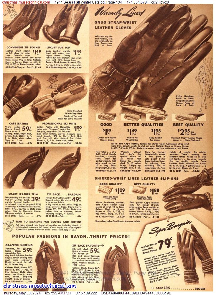 1941 Sears Fall Winter Catalog, Page 134