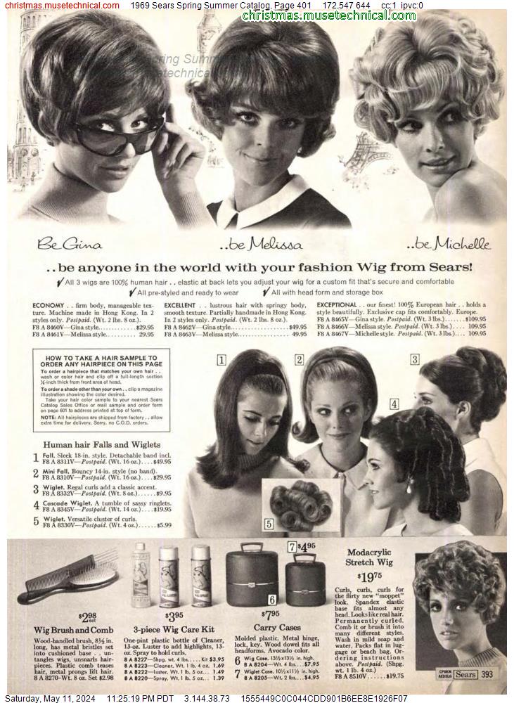 1969 Sears Spring Summer Catalog, Page 401