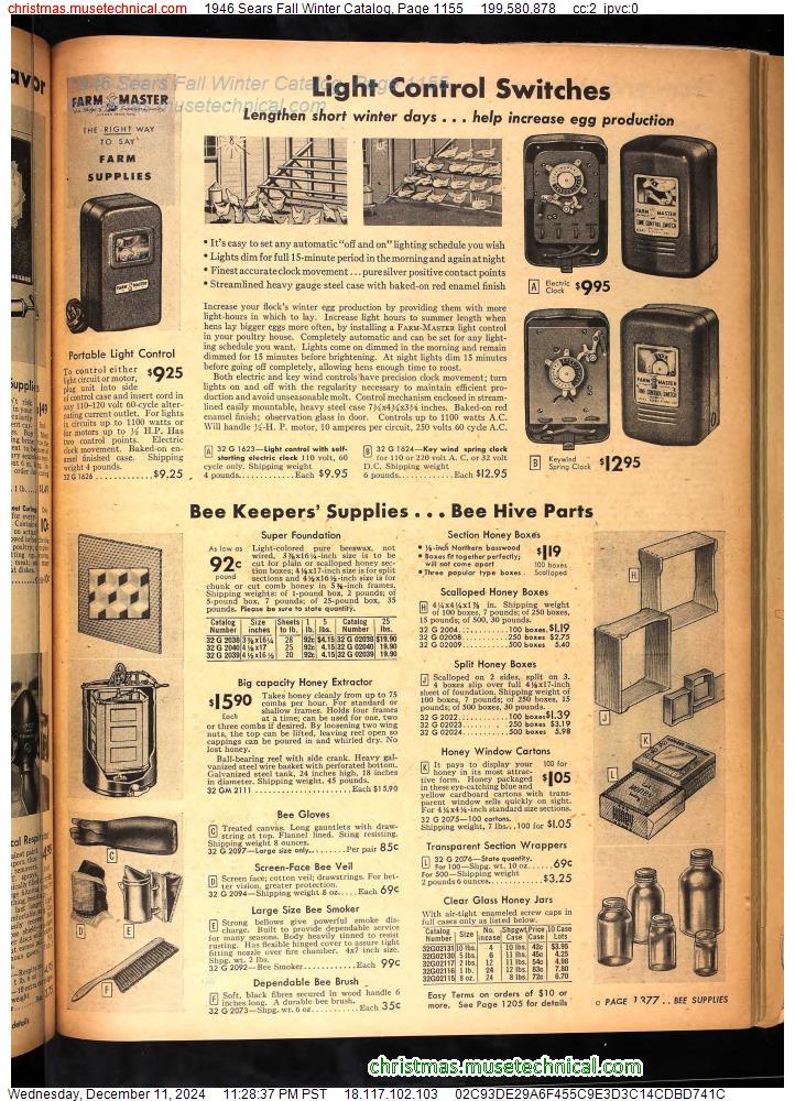 1946 Sears Fall Winter Catalog, Page 1155