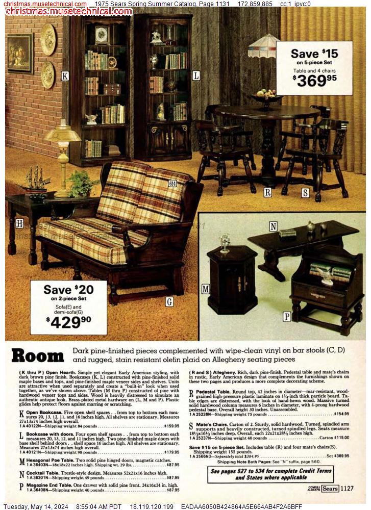 1975 Sears Spring Summer Catalog, Page 1131