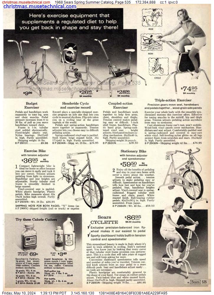 1968 Sears Spring Summer Catalog, Page 535