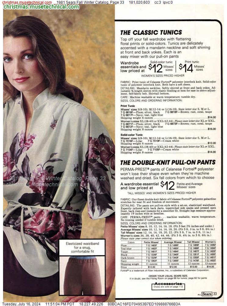 1981 Sears Fall Winter Catalog, Page 33