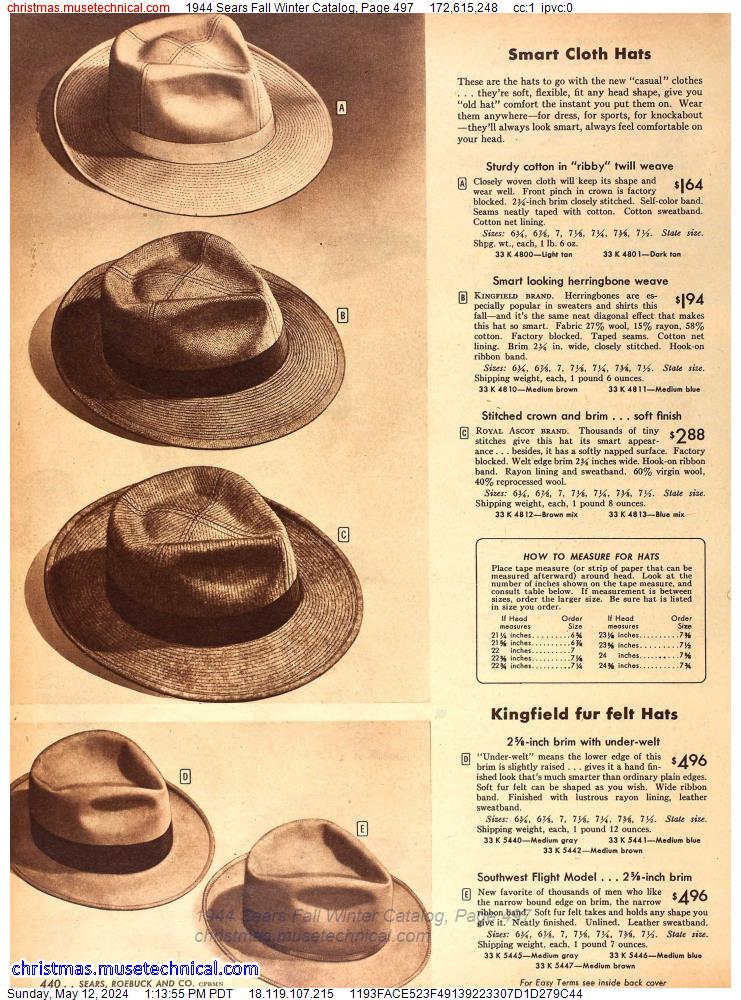 1944 Sears Fall Winter Catalog, Page 497